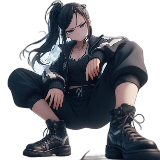 jacket, weapon, staff, mask transparent PNG cut-out