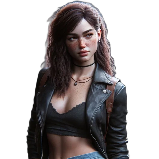 jacket, face, concept art, photorealistic transparent PNG cut-out