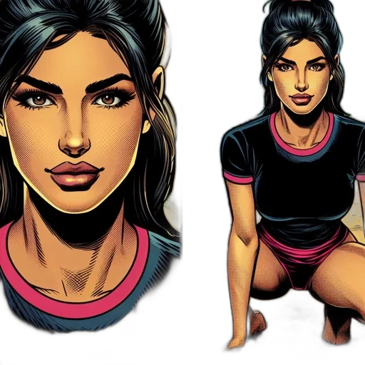 comic book art, concept art, cartoon, photorealistic transparent PNG cut-out
