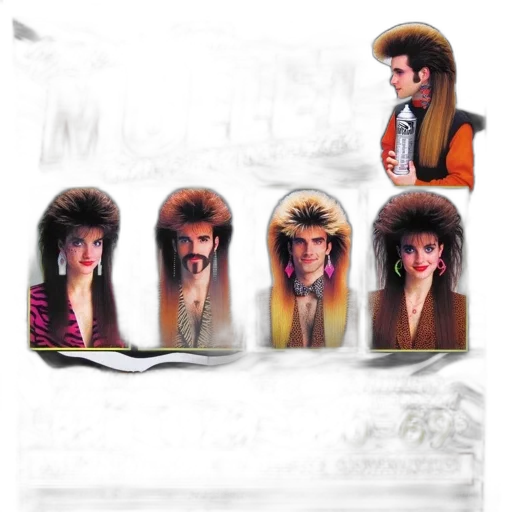 hair, concept art, photorealistic, cartoon transparent PNG cut-out