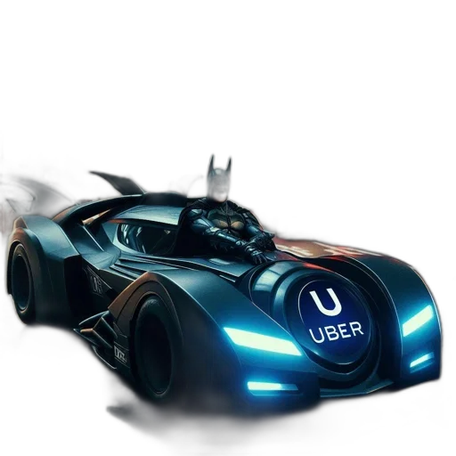 car, concept art, 3d render, cyberpunk transparent PNG cut-out