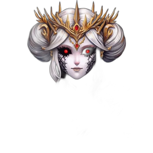 crown, mask, face, staff transparent PNG cut-out