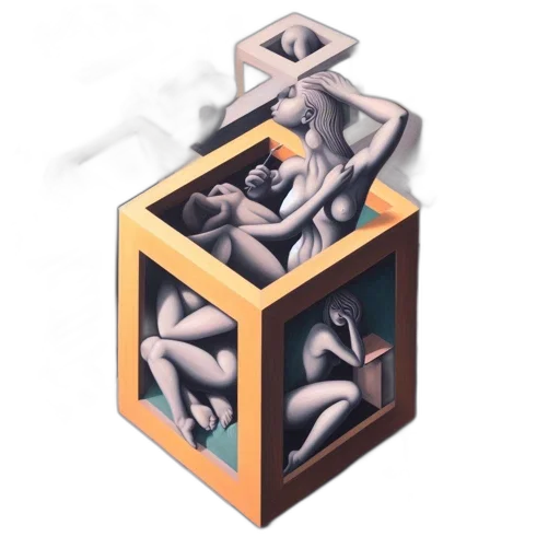 furniture, concept art, 3d render, pixel art transparent PNG cut-out