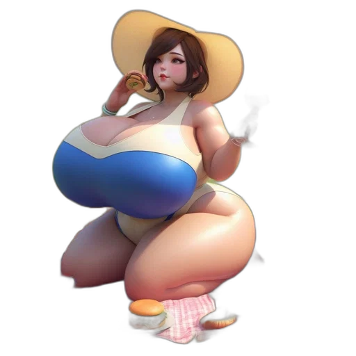 food, hat, dress, staff transparent PNG cut-out
