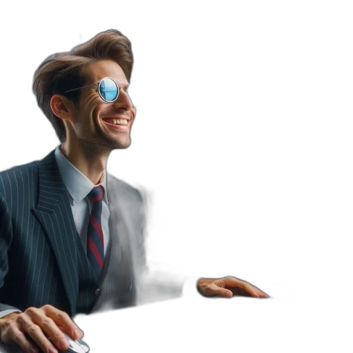 jacket, staff, face, robot transparent PNG cut-out
