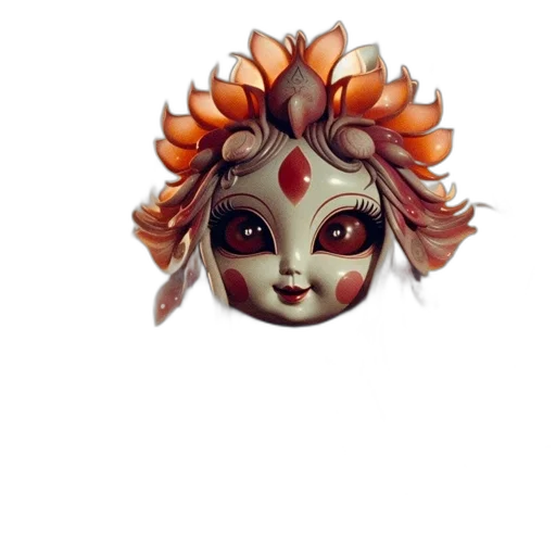 mask, face, crown, staff transparent PNG cut-out