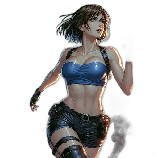 comic book art, cyberpunk, concept art, fantasy art transparent PNG cut-out