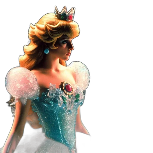 crown, dress, 3d render, concept art transparent PNG cut-out
