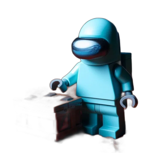 robot, staff, creature, 3d render transparent PNG cut-out