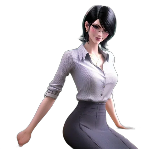 staff, dress, jacket, 3d render transparent PNG cut-out
