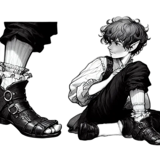 shoes, weapon, concept art, pixel art transparent PNG cut-out