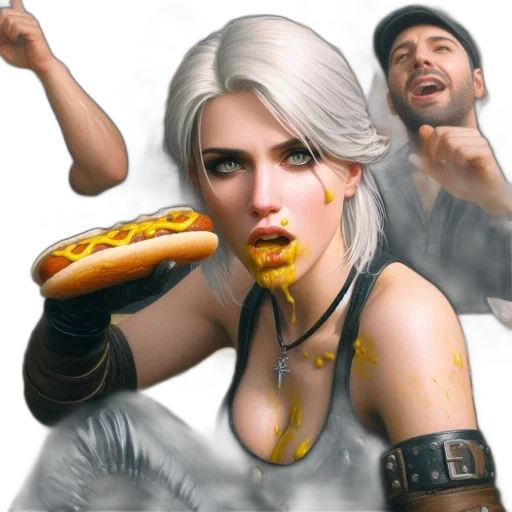 food, face, concept art, photorealistic transparent PNG cut-out