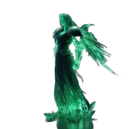 dress, dragon, creature, staff transparent PNG cut-out