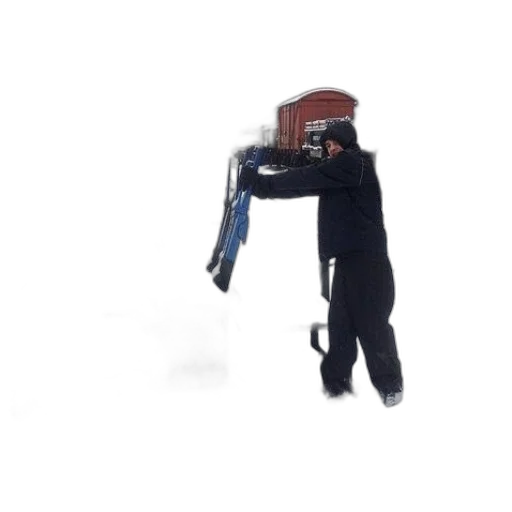 robot, staff, jacket, mask transparent PNG cut-out