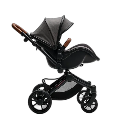 3d render, small, stroller, car transparent PNG cut-out