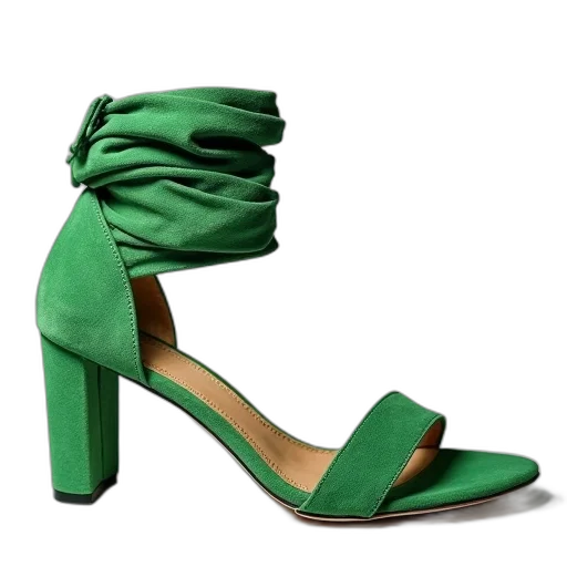 shoes, 3d render, photorealistic, green transparent PNG cut-out