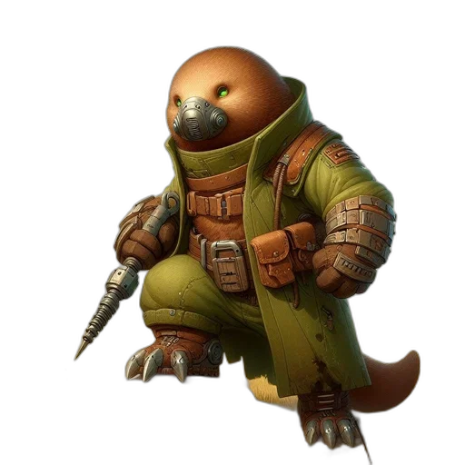 creature, staff, animal, robot transparent PNG cut-out
