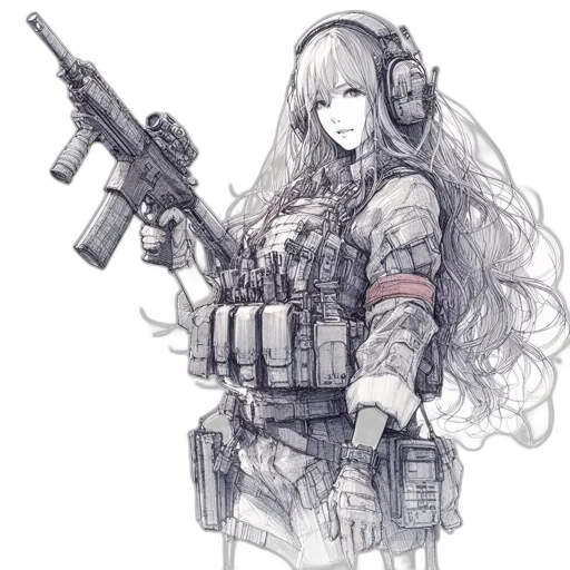weapon, jacket, animal, anime transparent PNG cut-out