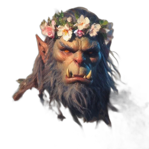 crown, face, mask, staff transparent PNG cut-out