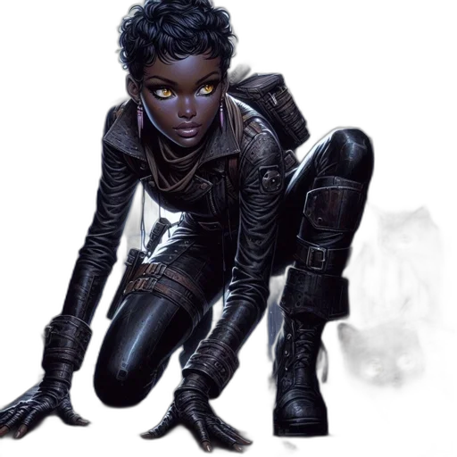 concept art, comic book art, cyberpunk, fantasy art transparent PNG cut-out