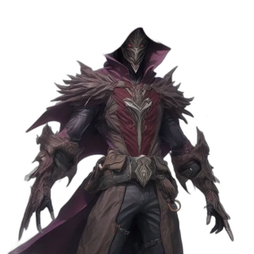 mask, jacket, staff, concept art transparent PNG cut-out