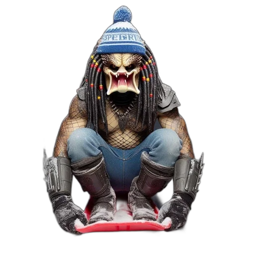 creature, jacket, mask, 3d render transparent PNG cut-out