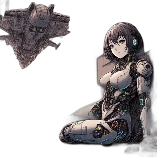 weapon, robot, sword, creature transparent PNG cut-out