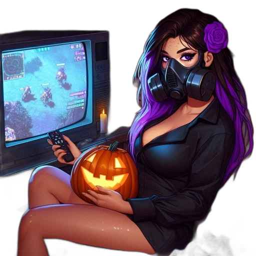mask, pixel art, cyberpunk, concept art transparent PNG cut-out