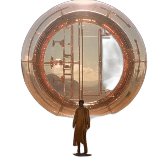 concept art, 3d render, outer space, lone transparent PNG cut-out