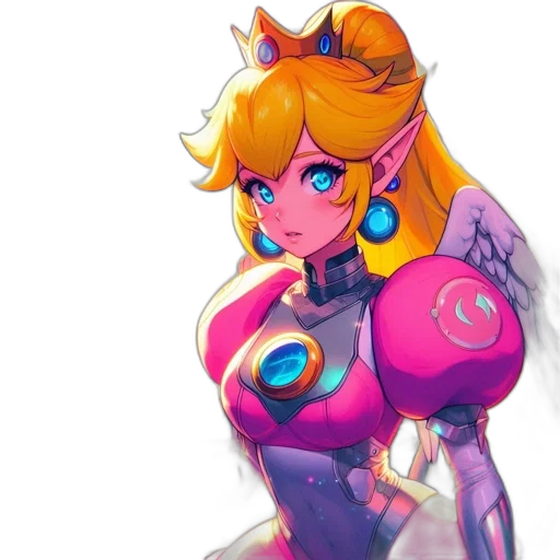 robot, dress, weapon, crown transparent PNG cut-out