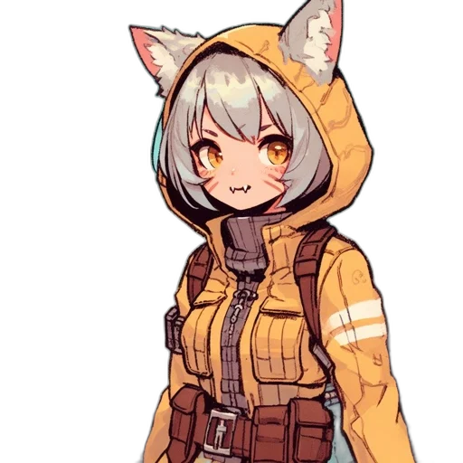 jacket, staff, animal, robot transparent PNG cut-out
