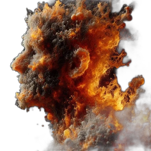 dragon, hair, jacket, face transparent PNG cut-out