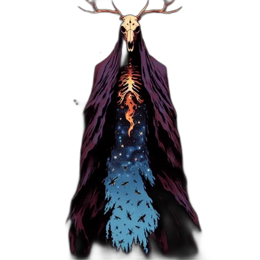 creature, staff, crown, dress transparent PNG cut-out