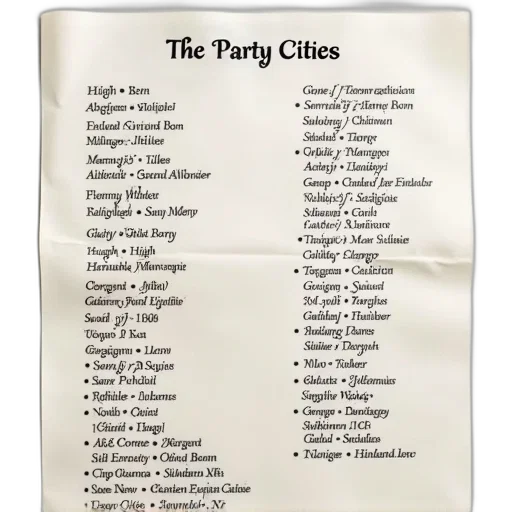 paper, names, various, party transparent PNG cut-out