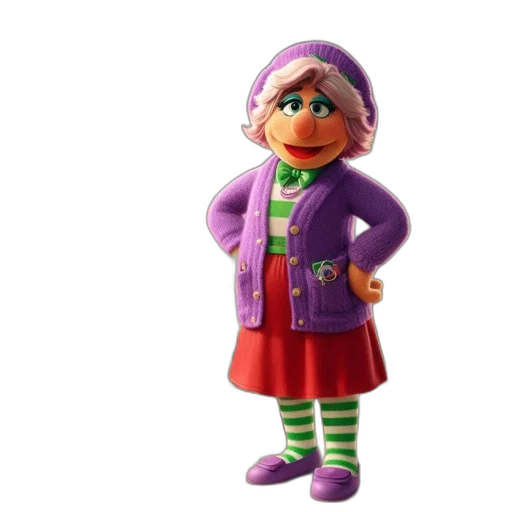 jacket, dress, hat, staff transparent PNG cut-out