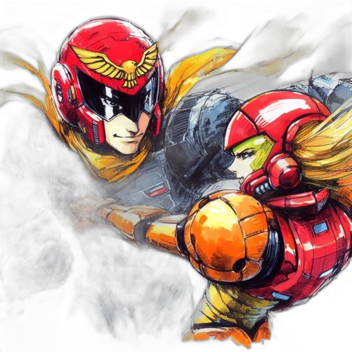 comic book art, concept art, watercolor, anime transparent PNG cut-out
