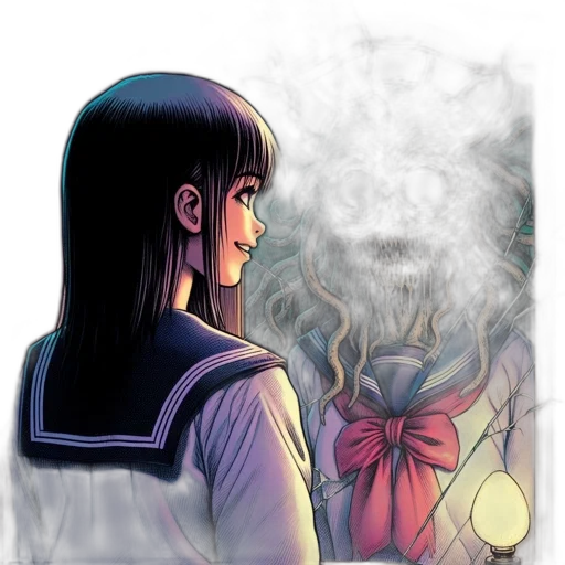 flower, jacket, mask, face transparent PNG cut-out
