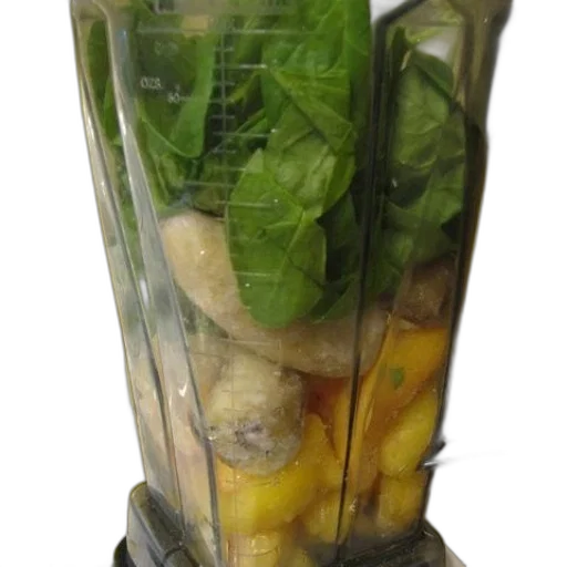 food, blender, filled, spinach transparent PNG cut-out