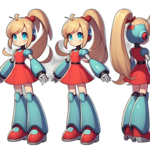 robot, concept art, 3d render, anime transparent PNG cut-out