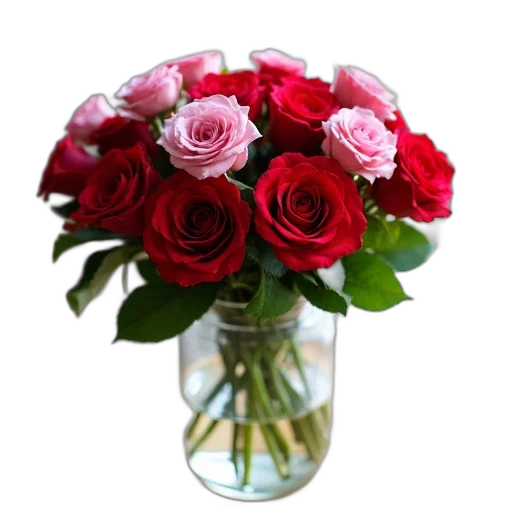 flower, photorealistic, 3d render, red transparent PNG cut-out