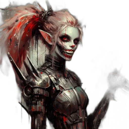 robot, face, concept art, fantasy art transparent PNG cut-out
