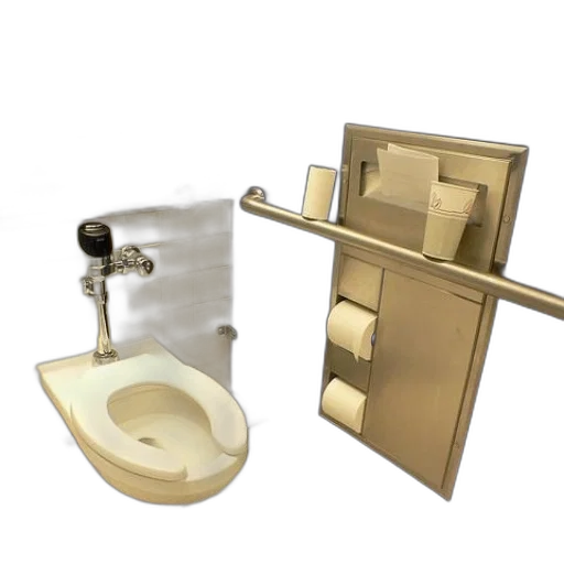 furniture, 3d render, golden, public transparent PNG cut-out