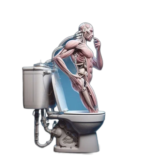 robot, 3d render, concept art, highly transparent PNG cut-out