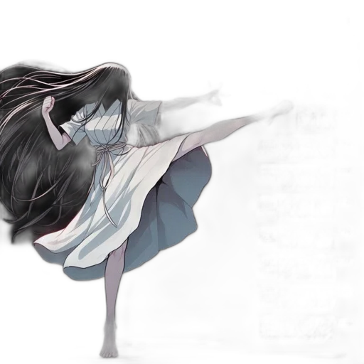 dress, hair, sword, flower transparent PNG cut-out