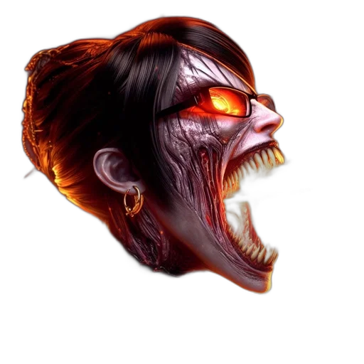 face, mask, creature, staff transparent PNG cut-out