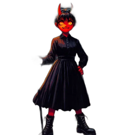 dress, mask, staff, creature transparent PNG cut-out