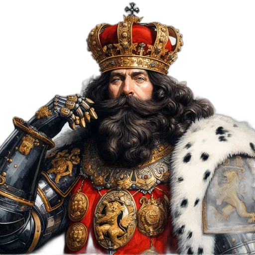 crown, sword, face, staff transparent PNG cut-out