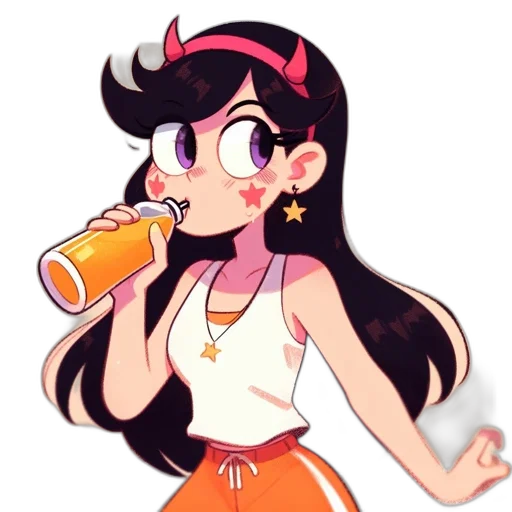 dress, staff, bottle, anime transparent PNG cut-out