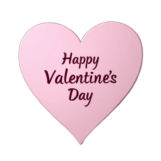 pink, heart-shaped, card, words transparent PNG cut-out
