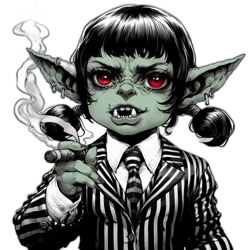 staff, creature, comic book art, fantasy art transparent PNG cut-out